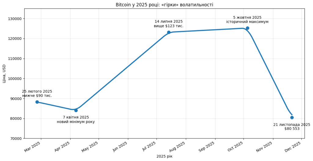Криптовалюта Bitcoin як символ стрімкого росту та ринкової ейфорії